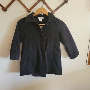 Caramel Baby & Child Wool Pea Coat Jacket Gray Thick Heavy 6 T